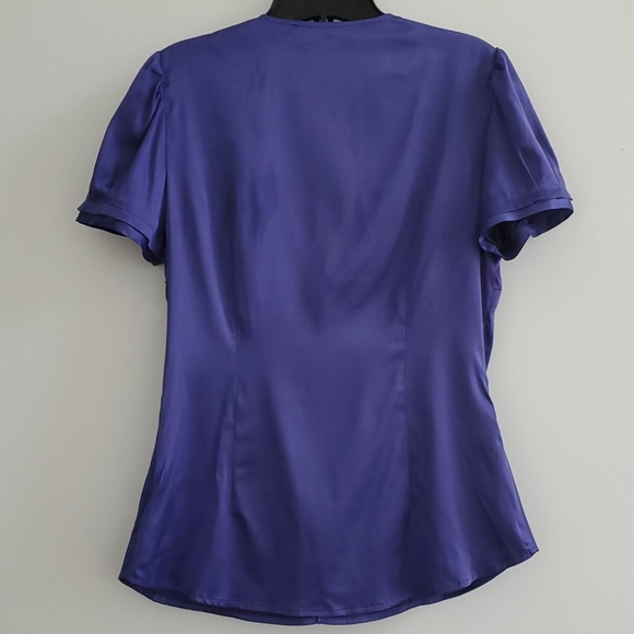 BCBG short sleeve purple blouse - Picture 5 of 7